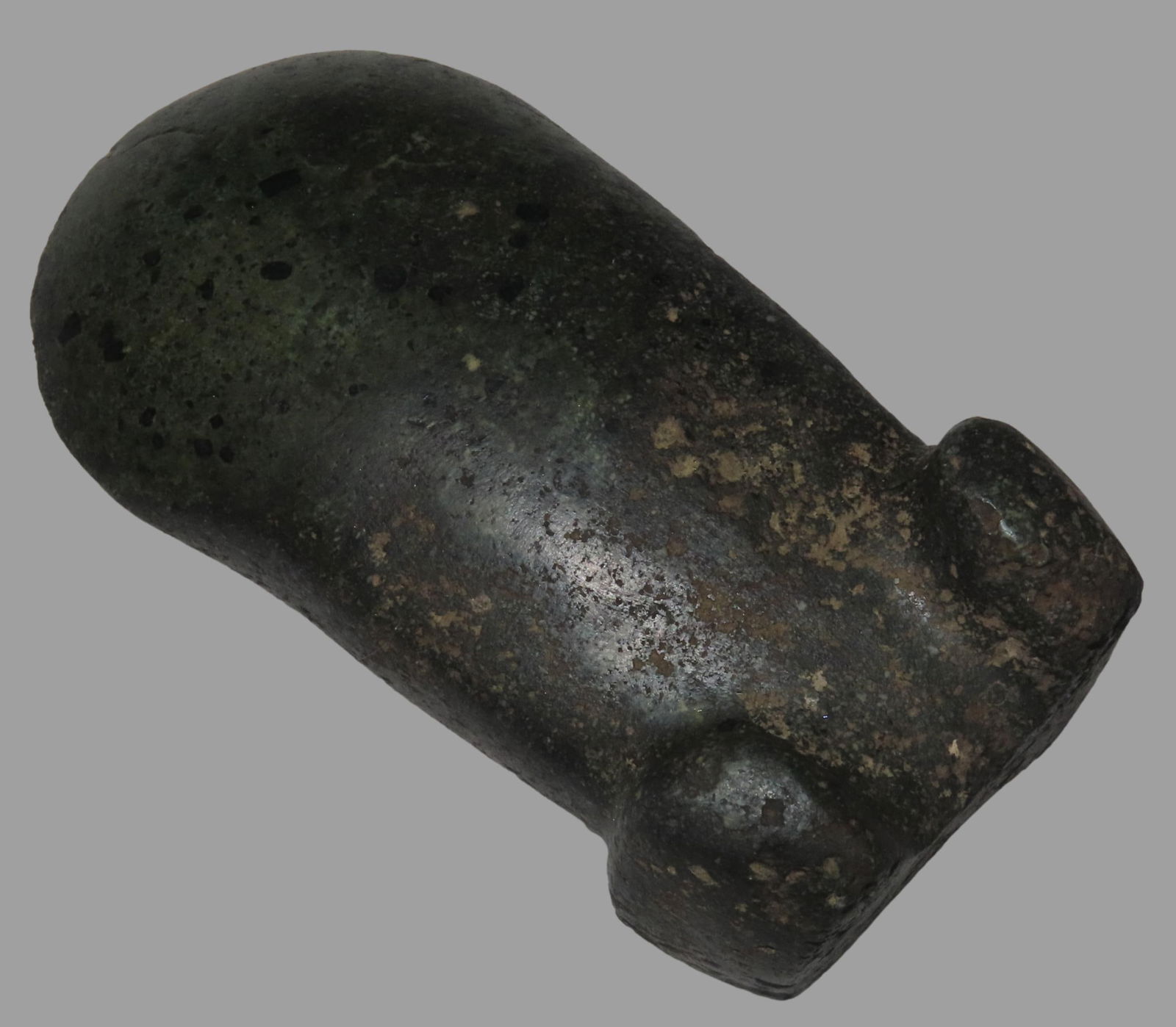 4 15/16" x 2 5/8" Pre-Columbian Colorful Hardstone Celt Head, Motley COA, from Ecuador, Ex Rich (1 of 10)