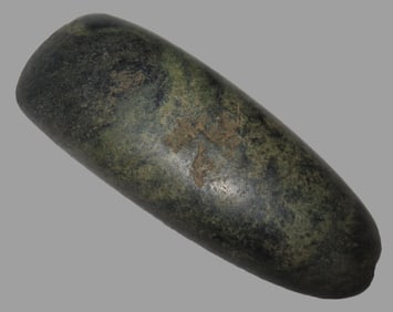 5 7/8"  2 1/4" Pre-Columbian Colorful Jadeite Celt, Motley COA, from Ecuador, Ex Rich Atkins