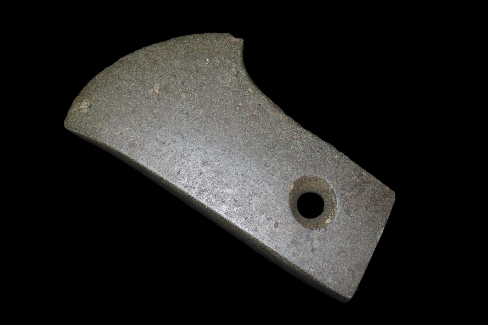 4 1/2" x 2 1/4" Pre-Columbian Perforated Greenstone Votive(Ceremonial) Hand Axe, from Ecuador, Ex (1 of 9)