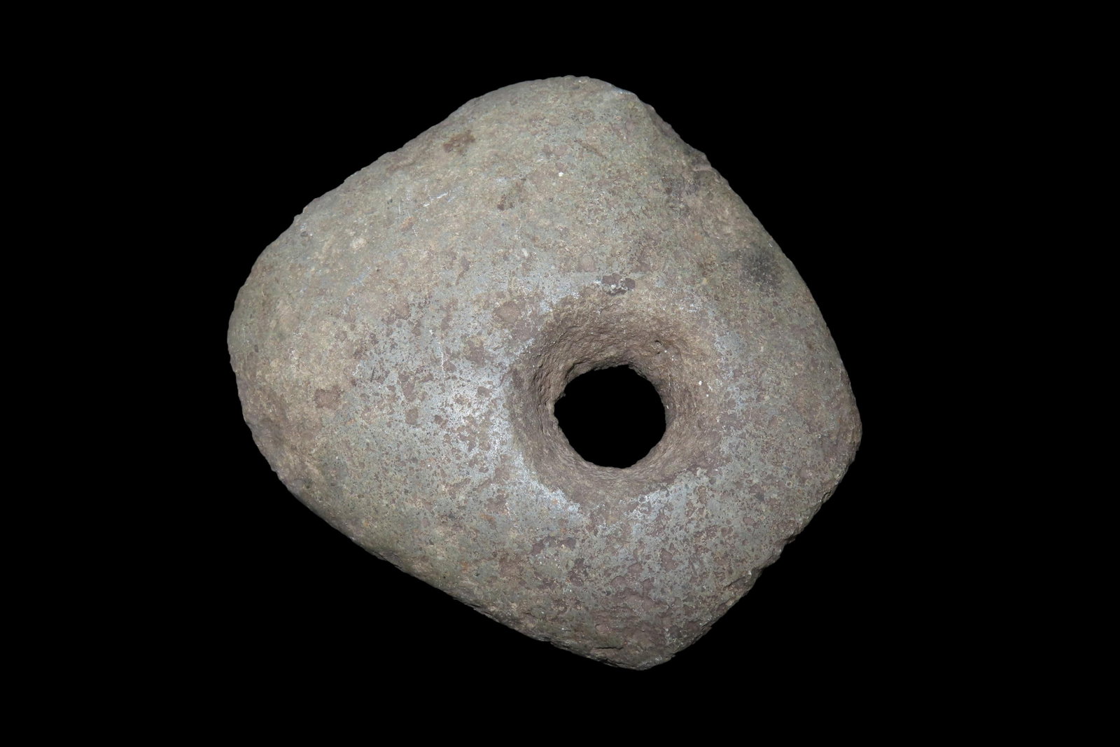 3 1/2" x 3 1/4" Pre-Columbian Perforated Utilitarian(Daily Use) Celt, from Ecuador, Ex Rich Atkins (1 of 9)