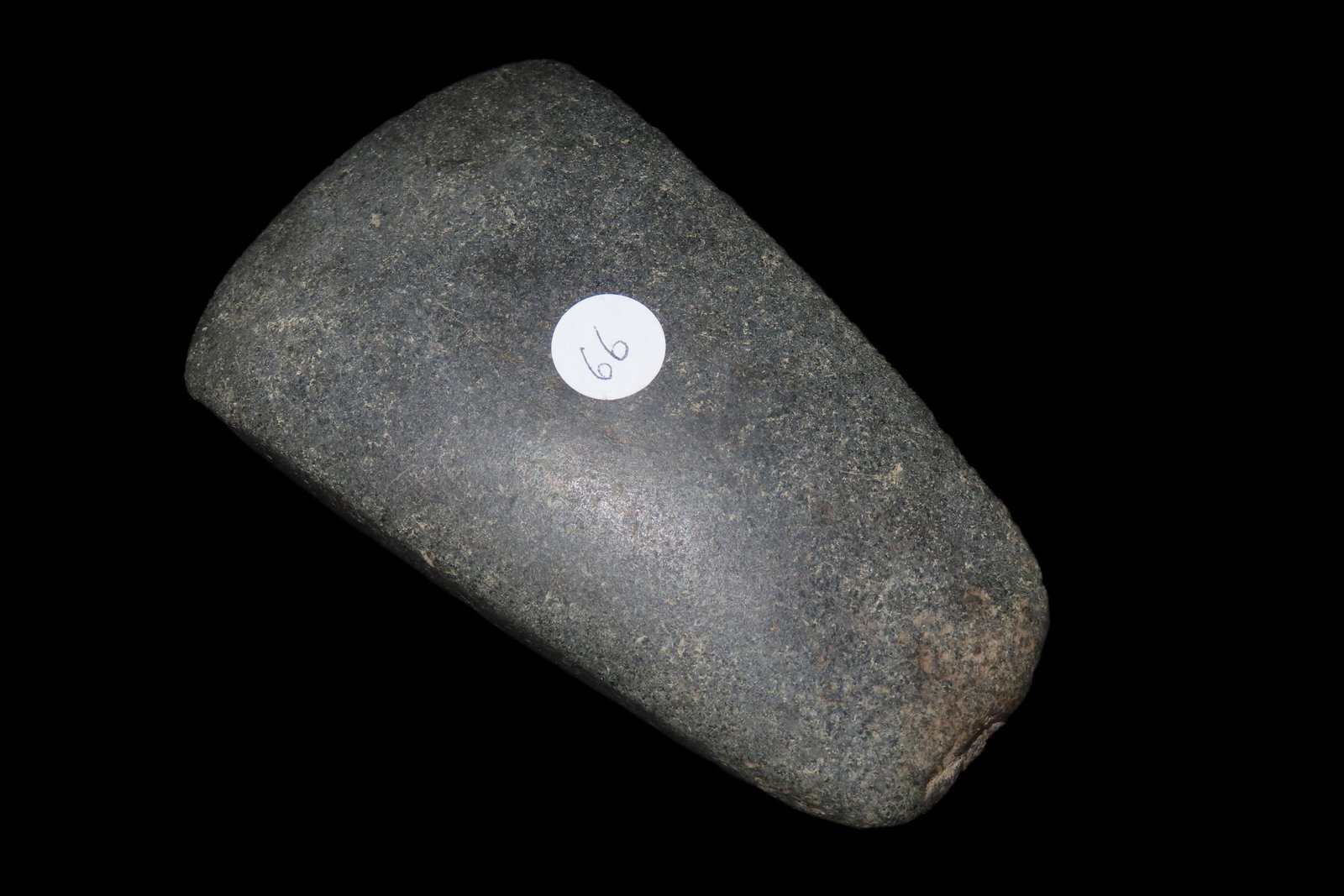 4 1/2" x 2 1/2" Pre-Columbian Celt Hand Axe, Hardstone, from Ecuador, Ex Rich Atkins Collection: 4 1/2" x 2 1/2" Pre-Columbian Celt Hand Axe, Hardstone, from Ecuador, Ex Rich Atkins Collection