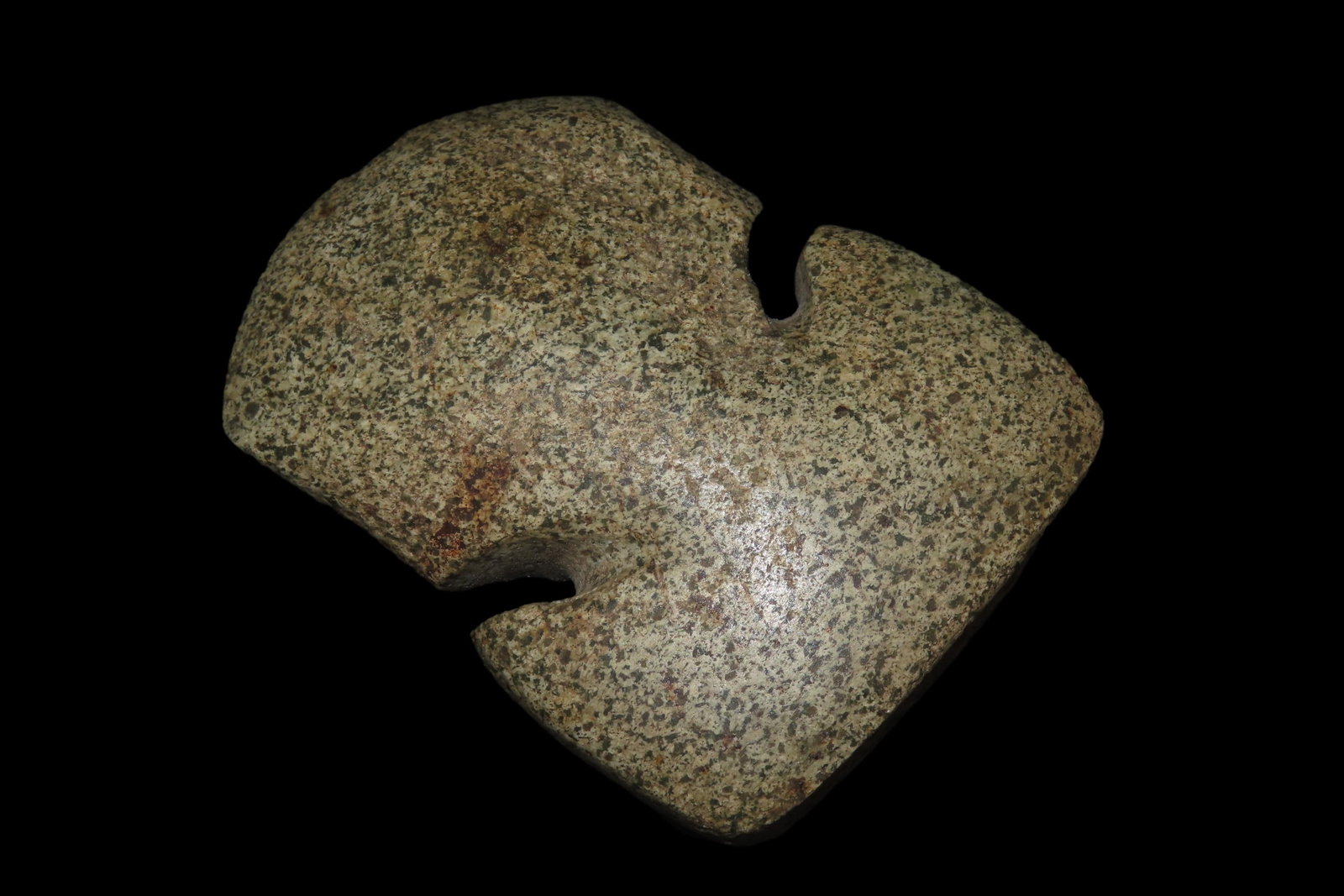 3 1/4" x 2 7/16" x 7/8" Pre-Columbian Votive(Ceremonial) "Barbed" Celt Hand Axe, from Ecuador, Incan (1 of 9)