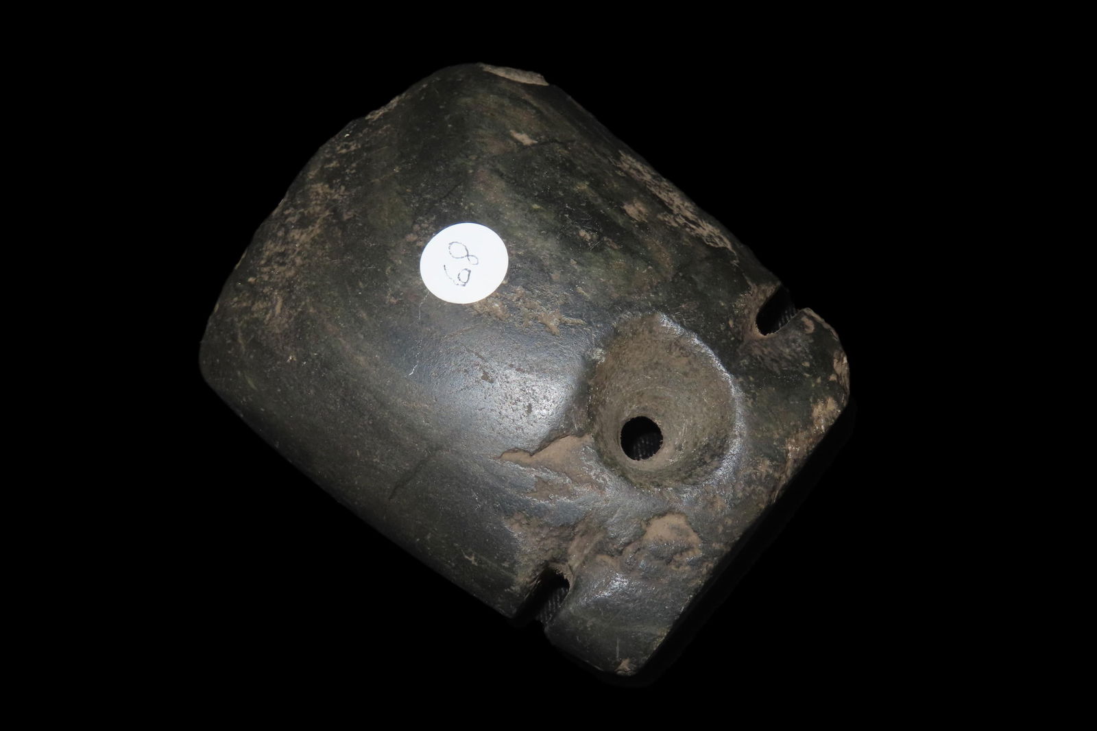 4" x 3 1/2" Pre-Columbian Celt Axe with Perforation, from Ecuador, Ex Rich Atkins Collection (1 of 9)