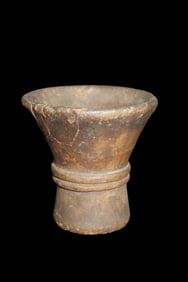 3" x 2 3/4" Wooden Peruvian Kero Cup From Peru