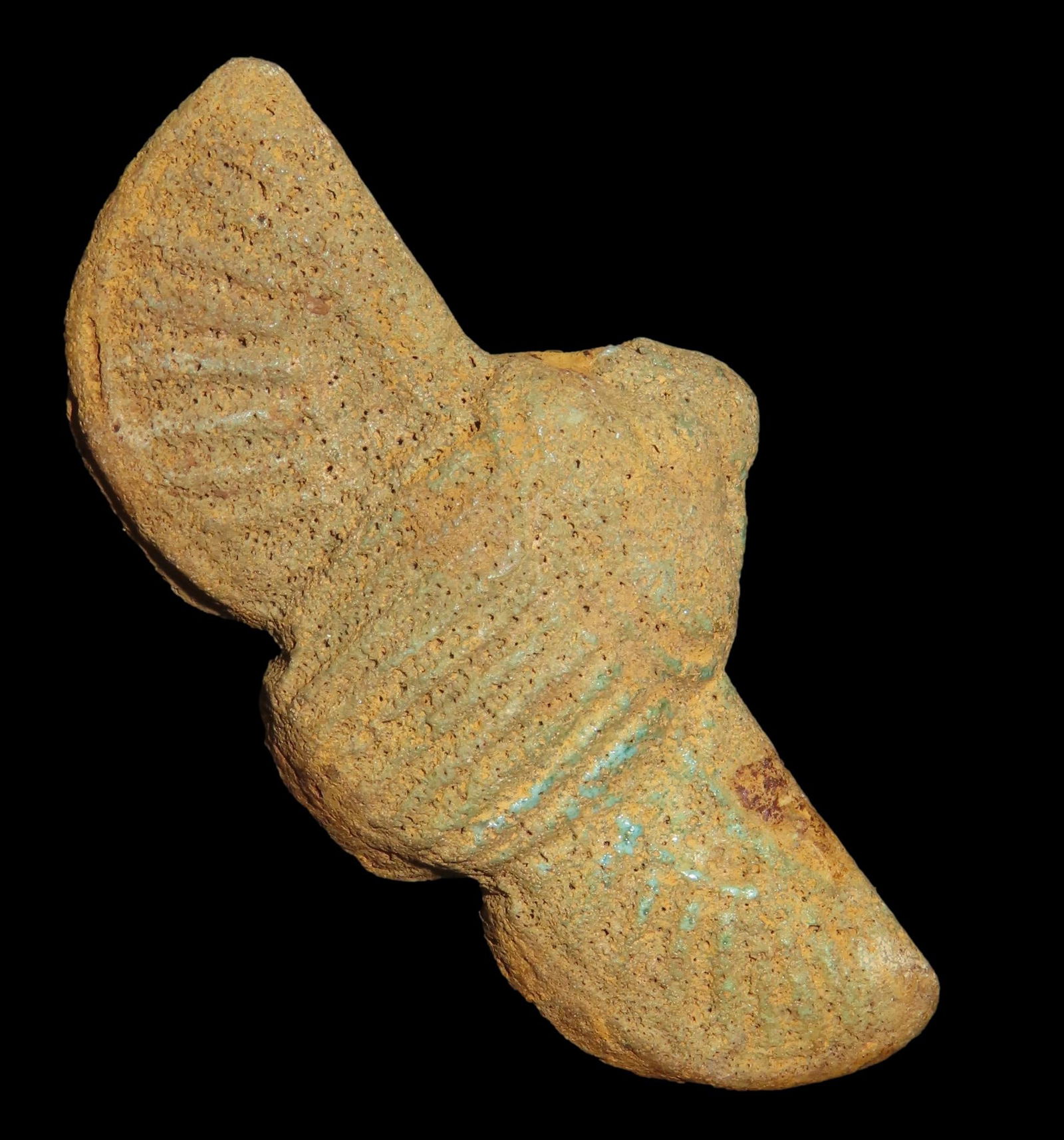 1 3/8" x 2 3/8" Egyptian Antique Flying Scarab Amulet Pendant (1 of 6)