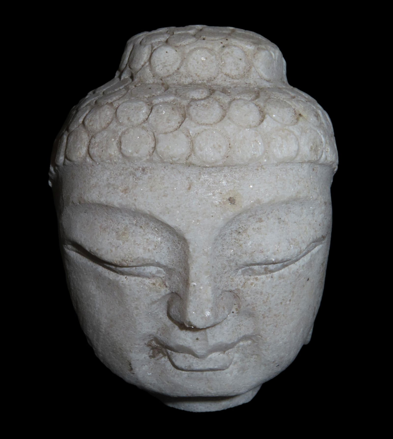 3 1/2" Marble Buddha Head: 3 1/2" Marble Buddha Head