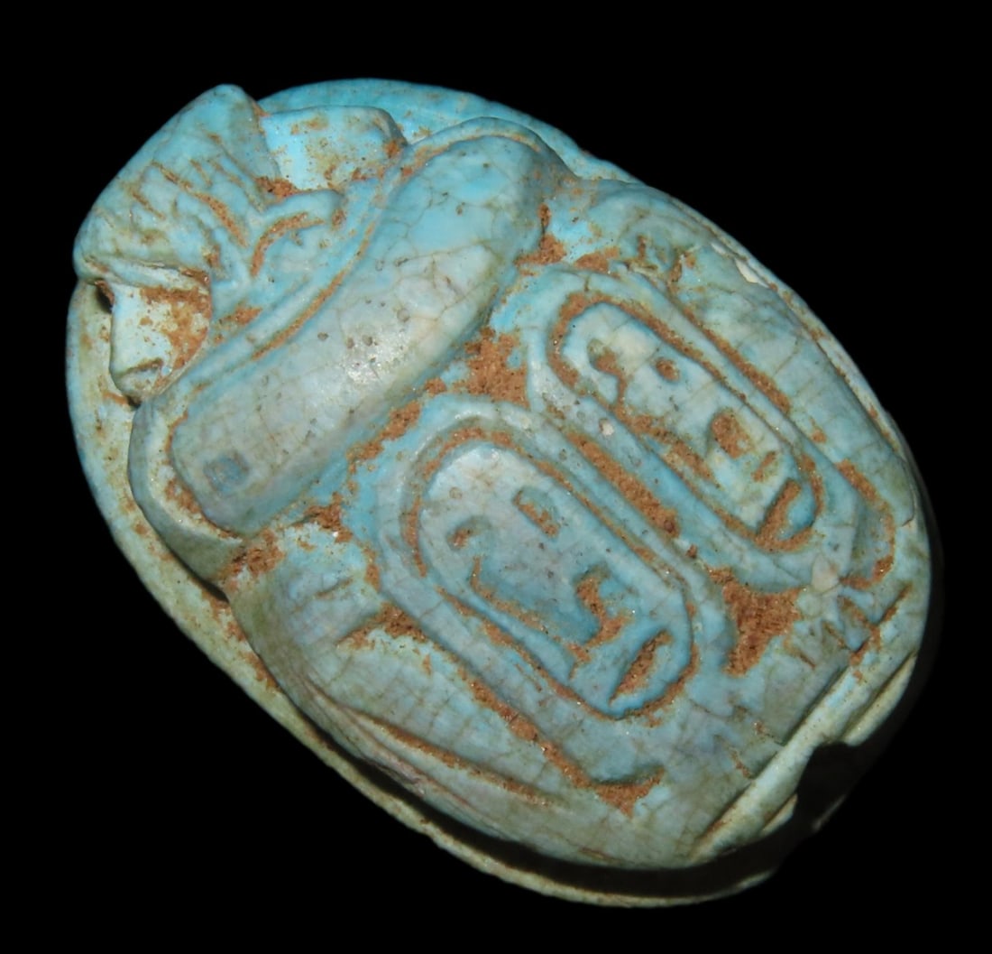 1 1/4" Antique Egyptian Scarab (1 of 6)