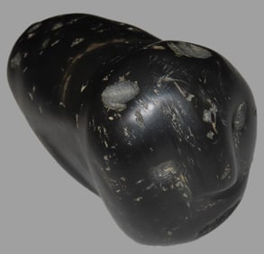 4 1/2" x 2 3/4" Human Effigy Idol, Costa Rica, Motley COA, Made of colorful hardstone From Private