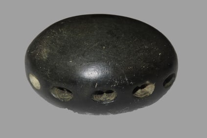 3 1/2" Unique and Rare Artifact/Tool/Religious Talisman-  Hardstone Discoidal with Shallow
