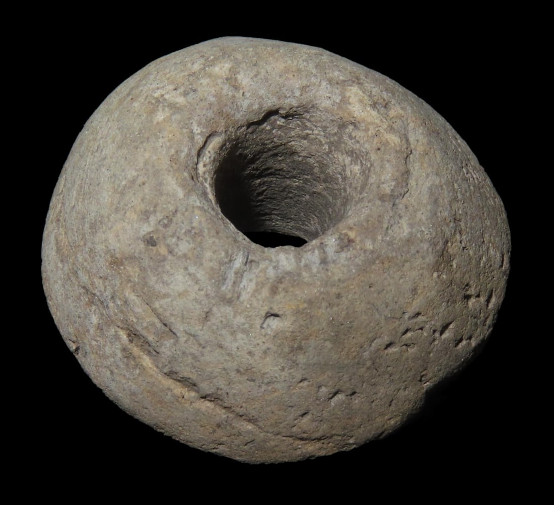 1 1/8" Ancient Clay Bead Trypillian Culture, 4000 - 3500 BCE (1 of 5)