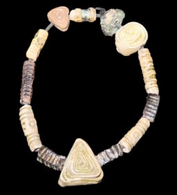 3 7/8" Early Beads Found in the Ural Mts. In Russia