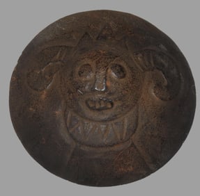 Old China Hongshan Culture Meteorite (Black Magnet) Feng Shui Gossip UFO Spaceship collectible. The