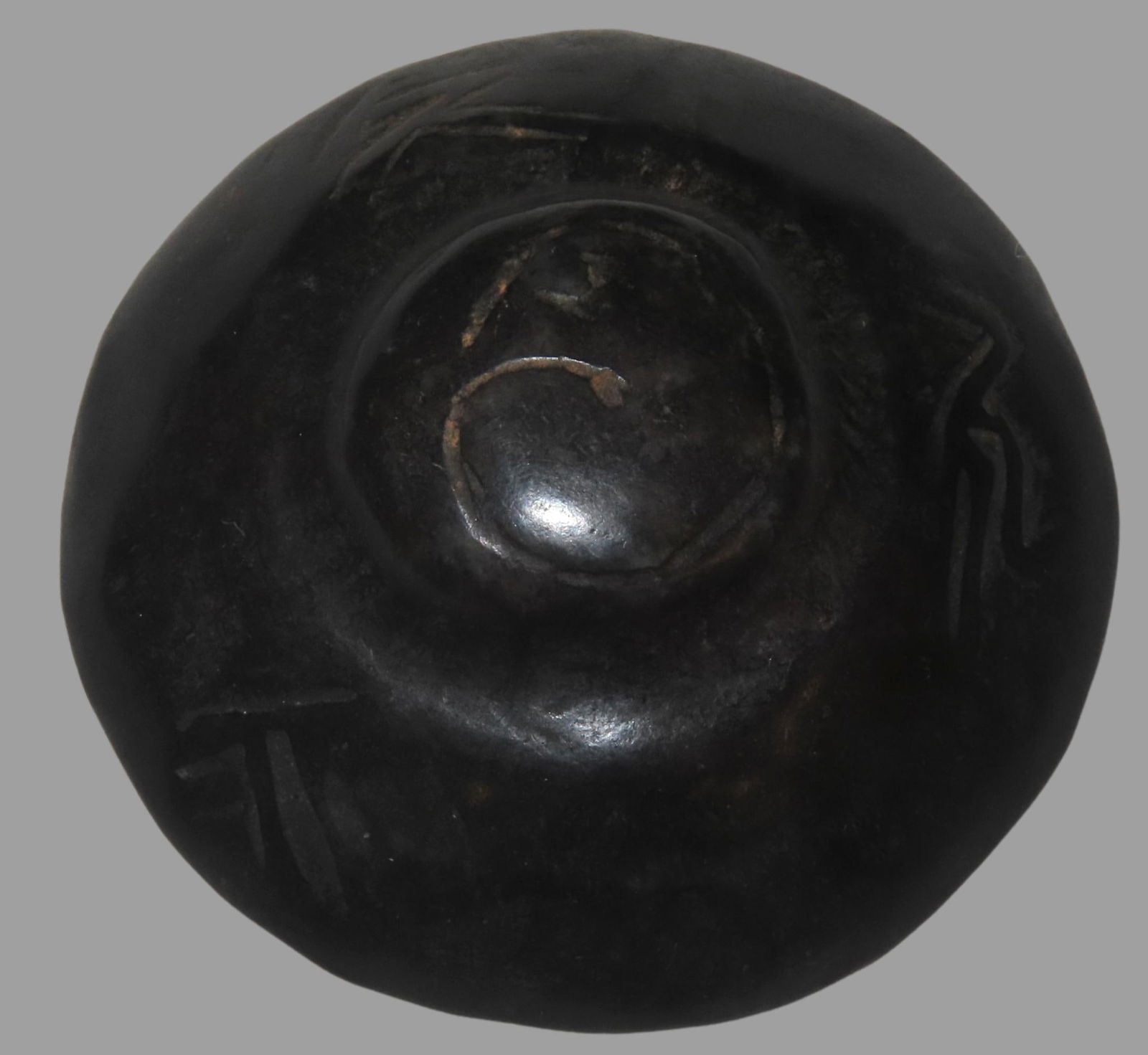 Old China Hongshan Culture Meteorite (Black Magnet) Feng Shui Gossip UFO Spaceship collectible. The (1 of 6)