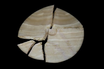 9" Alabaster Plate Pieces