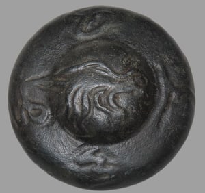 Old China Hongshan Culture Meteorite (Black Magnet) Feng Shui Gossip UFO Spaceship collectible. The