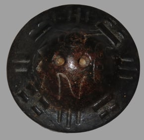 Old China Hongshan Culture Meteorite (Black Magnet) Feng Shui Gossip UFO Spaceship collectible. The