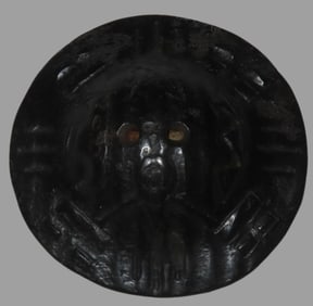 Old China Hongshan Culture Meteorite (Black Magnet) Feng Shui Gossip UFO Spaceship collectible. The