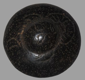 Old China Hongshan Culture Meteorite (Black Magnet) Feng Shui Gossip UFO Spaceship collectible. The
