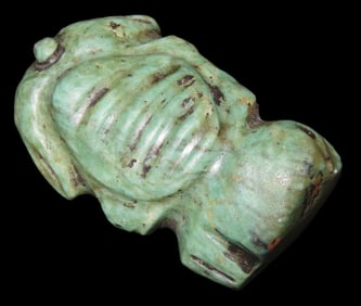 1 3/4" Jade Zoomorphic Double Headed Idol, China