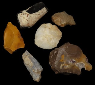 Group of 7 Flint & Quartz Tools