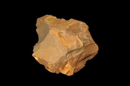 4 3/8" x 3 1/2" x 2 1/8" Acheulean Hand Axe/Pick, found at Kathu Townlands Site, Northern Cape
