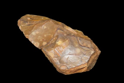5 1/4" x 2 1/2" x 1 3/8" Acheulean Hand Axe, found at Kathu Townlands Site, Northern Cape Province,