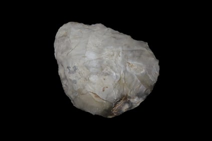 3 1/4" x 3" Paleolithic Acheulean Ovato Bifacial Handaxe Found in Middle Gravel Rixon's Farm,