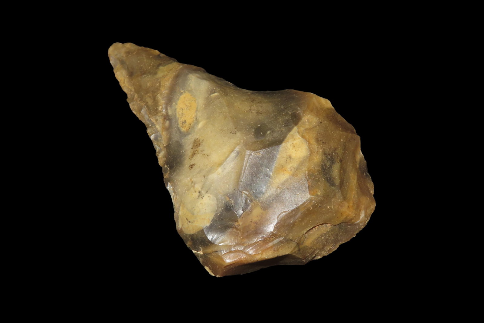 5" x 3" x 1 1/4" Paleolithic Acheulean Hand Axe, Found in 1930 in the Mid-Gravel of Milton St. Pit (1 of 8)