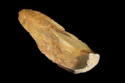 4 1/2" X 1 5/8" Neolithic Blade, found at Waxford, England around 1900, Ex Henry Dewey, Ex Widdowson