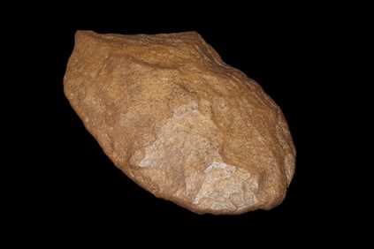 6 5/8" X 3 3/4" X 1 3/8" Acheulean Handaxe/ Cleaver, Found at Kalambo Falls, Zambia