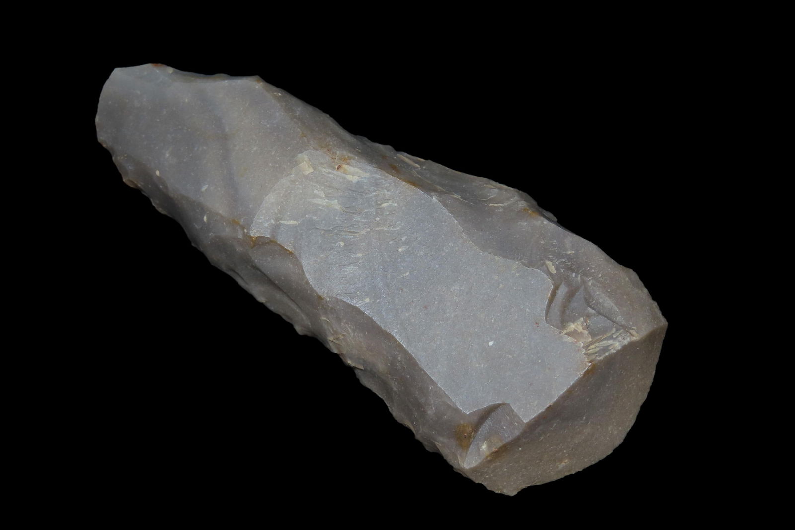 3 3/4" X 1 1/2" Neolithic Tranchet Axe, Found in France by Eduoard Perez: 3 3/4" X 1 1/2" Neolithic Tranchet Axe, Found in France by Eduoard Perez