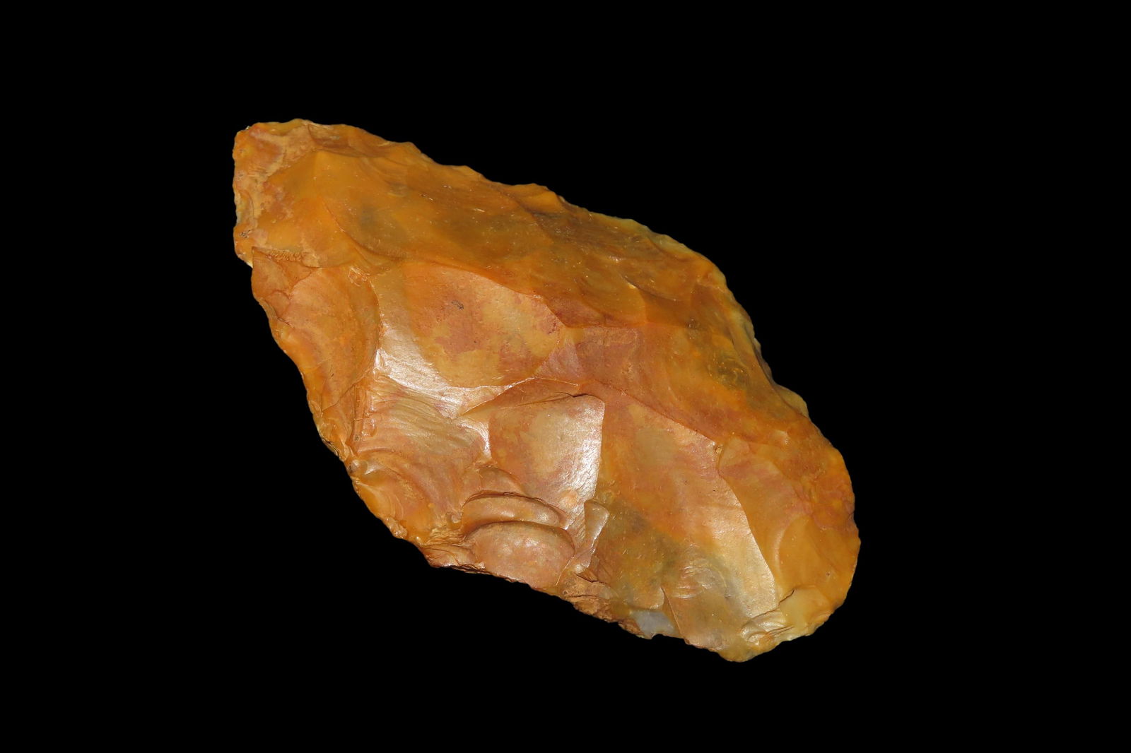 4" X 2 1/4" X 1" Paleolithic Ovate Ellipsoidal Handaxe, Found in England, Ex Henry Dewey Collection (1 of 8)