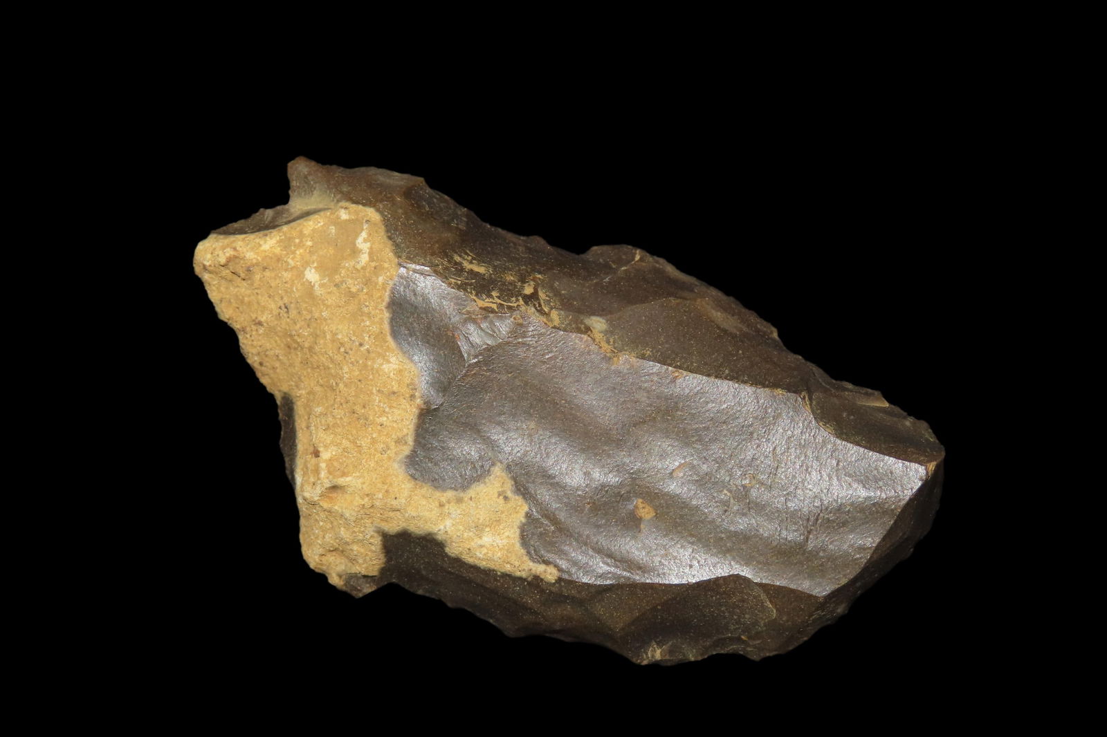 3 7/16" X 2 1/8" Mousterian Double Sidescraper, Found in Dordogne Region, Normandy, France (1 of 6)