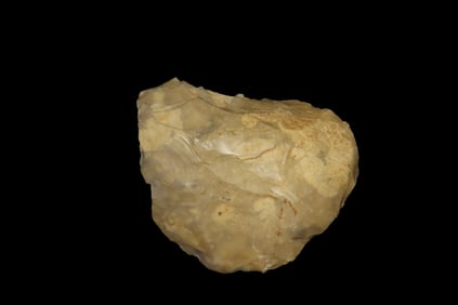 2 1/2" X 2 1/8" X 1" Paleolithic Ovate Bifacial Axe, Found in Swanscombe, England in 1928 by