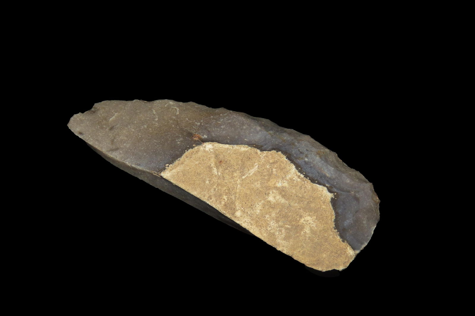 3 3/8" X 1 1/4" X 1/2" Upper Paleolithic Knife/ Side Scraper, Found in Belgium, Ex Henry Dewey (1 of 7)