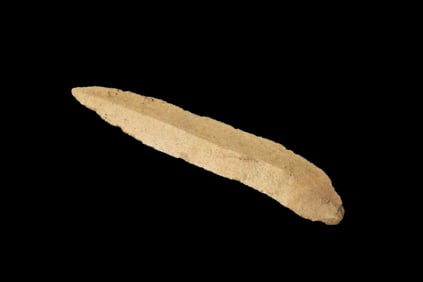 2 7/8" X 1/2" X 1/8" Paleolithic Flint Blade, Found in Dordogne, France, Ex Sir Arthur Evans, Ex
