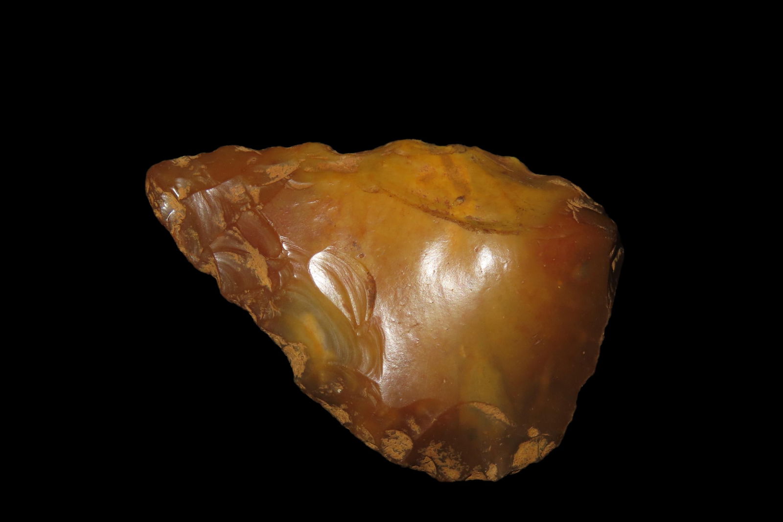 2 3/4" X 1 7/8" X 3/4" Paleolithic Triangular Handaxe, Found Near Rickmansworth, England, Ex Sir (1 of 7)