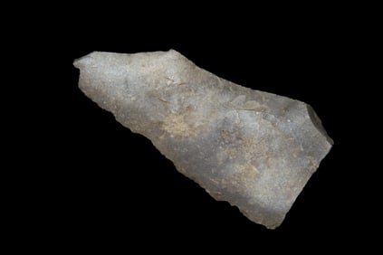 3 3/4" X 1 3/4" X 1/2" Paleolithic Scraper/ Blade, Found Near Dordogne, France Ex Sir Arthur Evans,