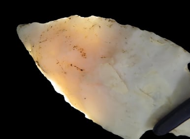 2 5/8" Translucent Stemmed Point, Found Between 1968- 2023 By Jeff Thompson in Either Florida or