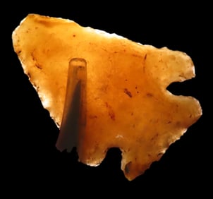 1  1/2" Agate Clay Point, Candy Translucent Found Between 1968-2023 By Jeff Thompson in either