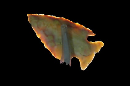 1 3/4" Jacks Reef, Very Thin/Find/Colorful Semi Translucent Camden Co, Georgia Found Between