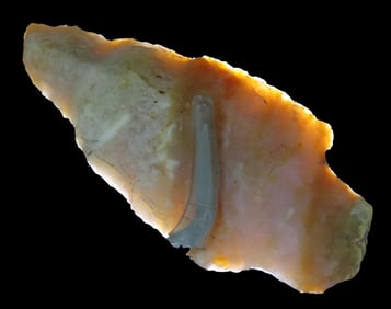 2 7/8" Translucent Stemmed Point Camden Co. Georgia Found Between 1968-2023 By Jeff Thompson