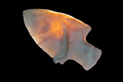 3 1/4" Flintridge Adena Ohio Thin Nice Piece EX: Jeff Thompson Collection