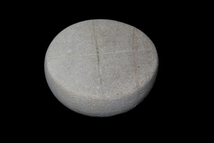 2" X 9/16" Inscribed Discoidal, Motley COA, Found in Adams Co. OH.