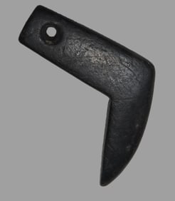 1 7/8" X 2 1/4" Bear Claw Effigy Pendant, Motley COA, Recovered in the 1950 Ohio, Ex Dr. Stanley