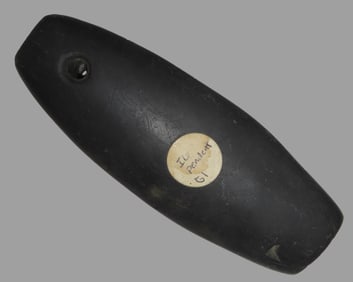 5 1/8" X 1 7/8" Slate Pendant, Motley COA, Found in Illinois