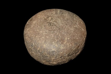 3 1/4" X 1 3/4" Biscuit Discoidal, Motley COA, Found in Lee Co, IA.