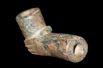 4" X 2 1/4" Historical Effigy Pipe, Motley COA, Found in New Hampshire