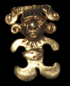 1 1/4" Pre-Columbian Tumbaga Pendant