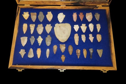 12x18" Wooden Frame Of Points Found In Florida And Georgia Found From 1968-2023 EX: Jeff Thompson